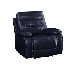 ACME AASHI NAVY LEATHER-GEL MATCH MOTION RECLINER