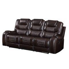 ACME BRAYLON BROWN PU MOTION SOFA