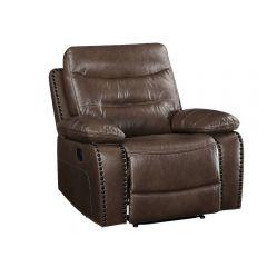 ACME AASHI BROWN LEATHER-GEL MATCH MOTION RECLINER