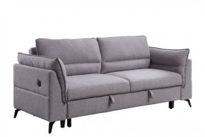 ACME HELAINE GRAY FABRIC SOFA W/SLEEPER