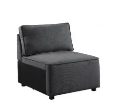 ACME SILVESTER GRAY FABRIC MODULAR - ARMLESS CHAIR