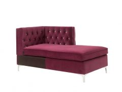 ACME JASZIRA BURGUNDY VELVET MODULAR - CHAISE