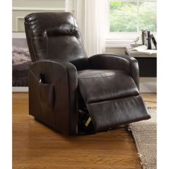 ACME KASIA ESPRESSO PU RECLINER W/POWER LIFT