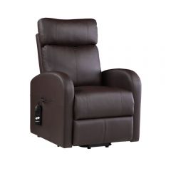 ACME RICARDO BROWN PU RECLINER W/POWER LIFT