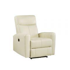 ACME BLANE BEIGE TOP GRAIN LEATHER MATCH POWER MOTION RECLINER