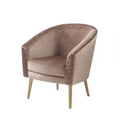 ACME BENNY PINK VELVET & GOLD FINISH ACCENT CHAIR