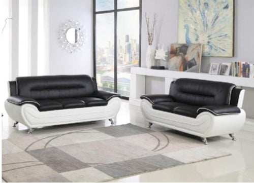TODAYS FURNITURE 6001 BLACK/WHITE SOFA SET