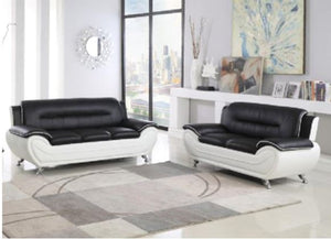 TODAYS FURNITURE 6001 BLACK/WHITE SOFA SET