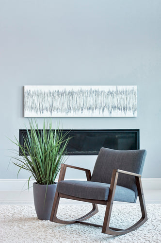 COASTER OFFICE-ACCESSORY UPHOLSTERED ROCKING CHAIR WITH WOODEN ARM GREY AND WALNUT