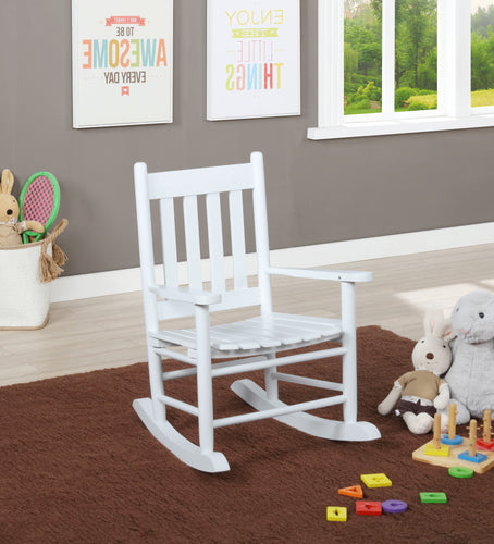 COASTER BEDROOM SLAT BACK YOUTH ROCKING CHAIR WHITE