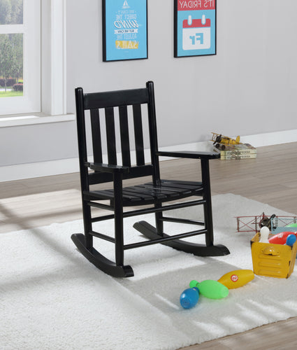 COASTER BEDROOM SLAT BACK YOUTH ROCKING CHAIR BLACK