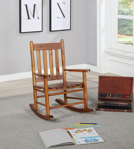 COASTER BEDROOM SLAT BACK YOUTH ROCKING CHAIR GOLDEN BROWN