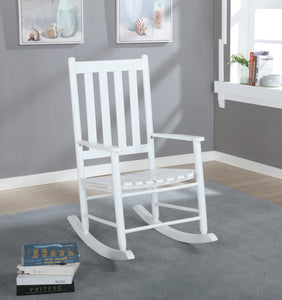 COASTER OFFICE-ACCESSORY SLAT BACK WOODEN ROCKING CHAIR WHITE