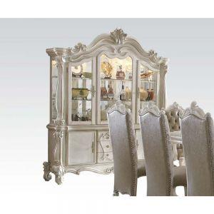 ACME VERSAILLES BONE WHITE FINISH BUFFET & HUTCH