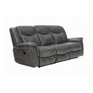 COASTER LIVING-ROOM CONRAD UPHOLSTERED MOTION SOFA COOL GREY
