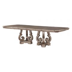 ACME NORTHVILLE ANTIQUE SILVER FINISH DINING TABLE