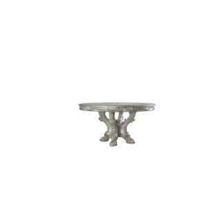 ACME DRESDEN VINTAGE BONE WHITE FINISH ROUND DINING TABLE