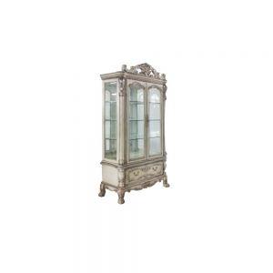 ACME DRESDEN VINTAGE BONE WHITE FINISH CURIO