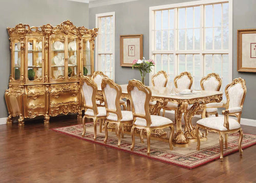 POLREY GOLD PATINA DINING ROOM SET