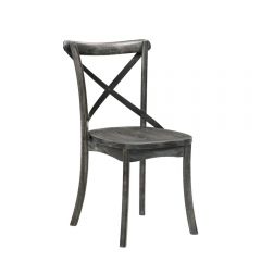 ACME KENDRIC RUSTIC GRAY FINISH SIDE CHAIR (SET-2)