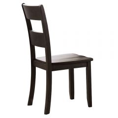 ACME HADDIE DISTRESSED WALNUT FINISH SIDE CHAIR (SET-2)