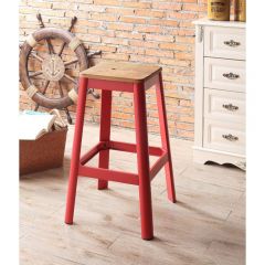 ACME JACOTTE NATURAL & RED BAR STOOL