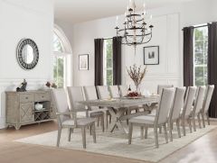 ACME ROCKY GRAY OAK FINSIH DINING TABLE