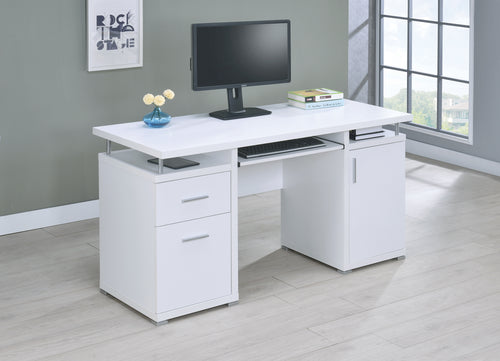 COASTER OFFICE-ACCESSORY TRACY 2-DRAWER COMPUTER DESK WHITE