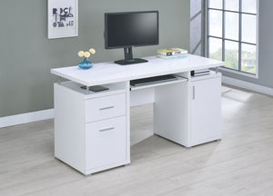 COASTER OFFICE-ACCESSORY TRACY 2-DRAWER COMPUTER DESK WHITE