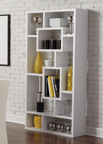 COASTER OFFICE-ACCESSORY 10-SHELF BOOKCASE WHITE