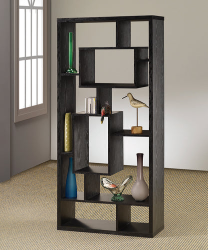 COASTER OFFICE-ACCESSORY 10-SHELF BOOKCASE BLACK OAK