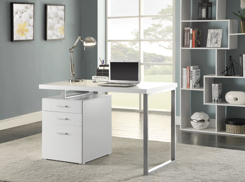 COASTER OFFICE-ACCESSORY BRENNAN 3-DRAWER OFFICE DESK WHITE