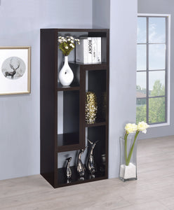 COASTER OFFICE-ACCESSORY CONVERTIBLE TV CONSOLE AND BOOKCASE CAPPUCCINO