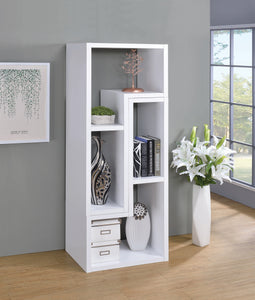 COASTER OFFICE-ACCESSORY CONVERTIBLE TV CONSOLE AND BOOKCASE WHITE