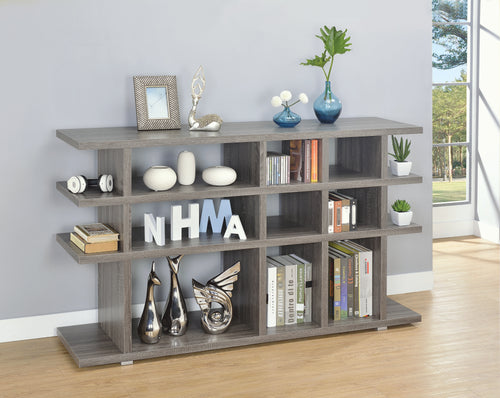COASTER OFFICE-ACCESSORY 3-TIER BOOKCASE WEATHERED GREY