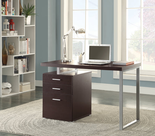 COASTER OFFICE-ACCESSORY BRENNAN 3-DRAWER OFFICE DESK CAPPUCCINO