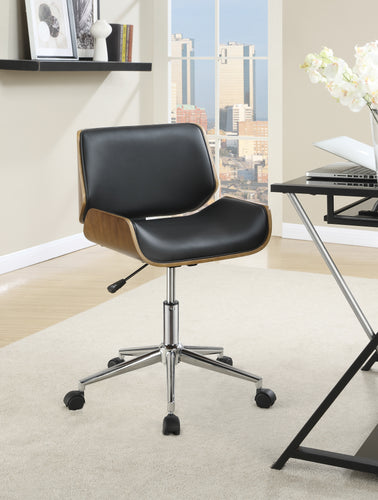 COASTER OFFICE-ACCESSORY ADJUSTABLE HEIGHT OFFICE CHAIR BLACK AND CHROME
