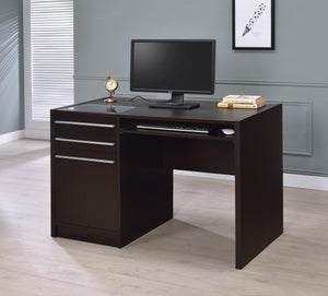 COASTER OFFICE-ACCESSORY HALSTON 3-DRAWER RECTANGULAR CONNECT-IT OFFICE DESK CAPPUCCINO