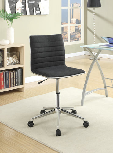 COASTER OFFICE-ACCESSORY ADJUSTABLE HEIGHT OFFICE CHAIR BLACK AND CHROME