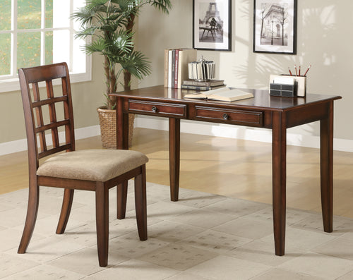 COASTER OFFICE-ACCESSORY NEWTON 2-PIECE WRITING DESK SET CHESTNUT AND TAN