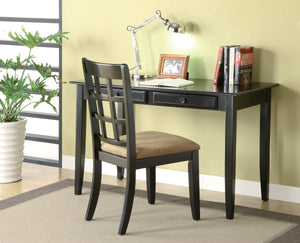 COASTER OFFICE-ACCESSORY NEWTON 2-PIECE WRITING DESK SET BLACK AND TAN