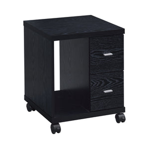 COASTER OFFICE-ACCESSORY RUSSELL 2-DRAWER CPU STAND BLACK OAK