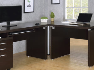 COASTER OFFICE-ACCESSORY SKYLAR SQUARE CORNER TABLE CAPPUCCINO