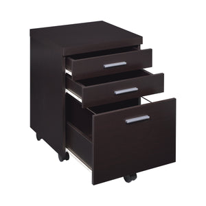 COASTER OFFICE-ACCESSORY SKYLAR 3-DRAWER MOBILE FILE CABINET CAPPUCCINO