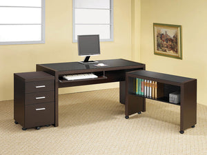 COASTER OFFICE-ACCESSORY SKYLAR MOBILE RETURN WITH CASTERS CAPPUCCINO