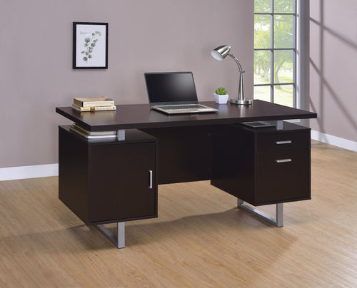 COASTER OFFICE-ACCESSORY GLAVAN RECTANGULAR STORAGE OFFICE DESK CAPPUCCINO