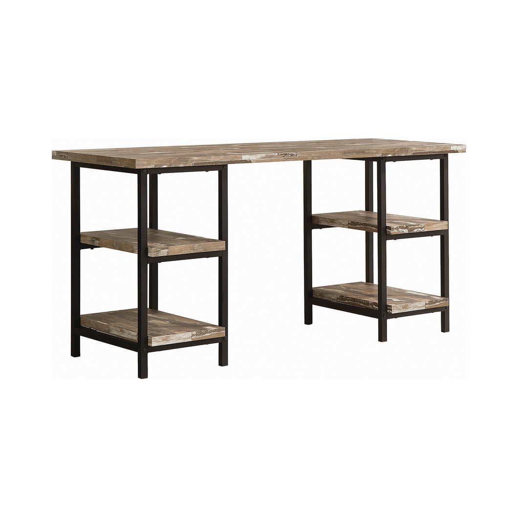 COASTER OFFICE-ACCESSORY SKELTON 4-SHELF WRITING DESK SALVAGED CABIN