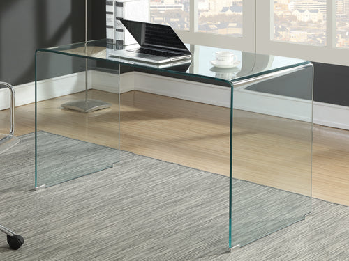 COASTER HIGHSMITH GLASS WRITING DESK CLEAR