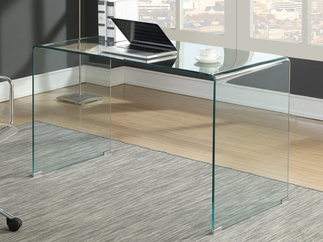 COASTER HIGHSMITH GLASS WRITING DESK CLEAR