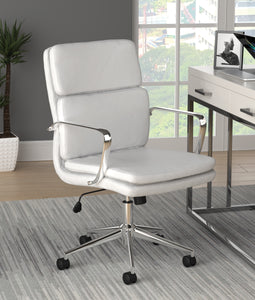 COASTER OFFICE-ACCESSORY STANDARD BACK UPHOLSTERED OFFICE CHAIR WHITE